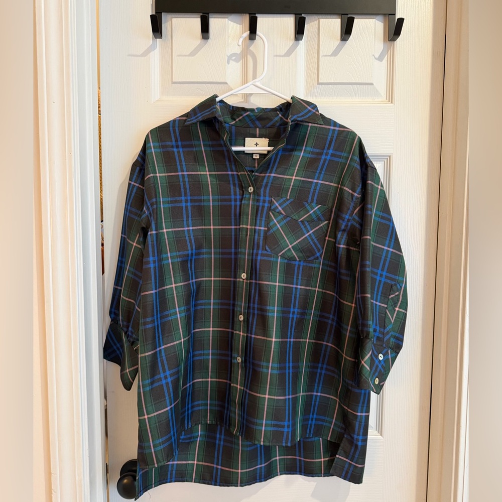 Tuckernuck X Cameran Eubanks Wimberly Party Plaid Adair Blouse
